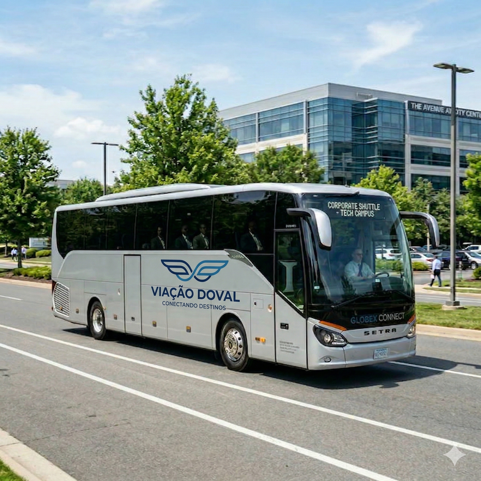 Ônibus executivo para fretamento de grandes equipes